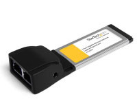 Startech.com Tarjeta Adaptadora de Red ExpressCard de Puerto Doble Gigabit Laptop Ethernet NIC (EC2000S) Startech.com Tarjeta Adaptadora de Red ExpressCard de Puerto Doble Gigabit Laptop Ethernet NIC (EC2000S)